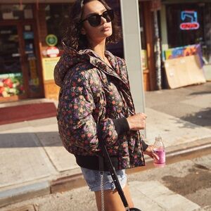 The Kooples Floral Puffer Jacket